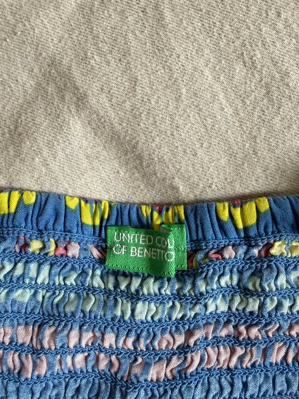 United Colors Of Benetton Blue Multicolor Printed Sundress for Girls